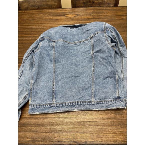 Original Use Men's Denim Blue Jean Jacket Distressed Size Small - Picture 11 of 11